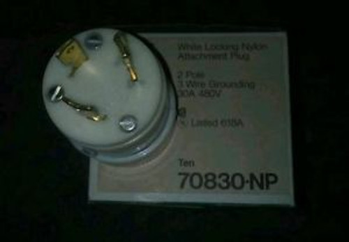 70830-Np Bryant Locking Nylon Attachment Plug 30 Amp Box Of 10