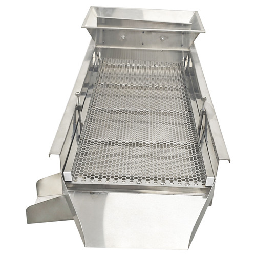 New 10mm Electric Stainless Linear Vibrating Screen Sieve Machine Double