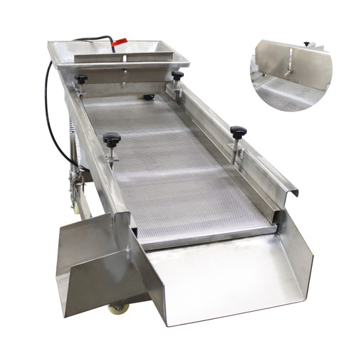 New 220V Full Stainless Steel 3mm Round Hole Linear Vibrating Screen