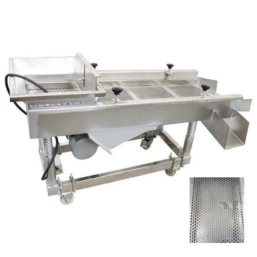 New 4MM Electric Linear Vibrating Screen Single Layer Vibrating Sifter 220V
