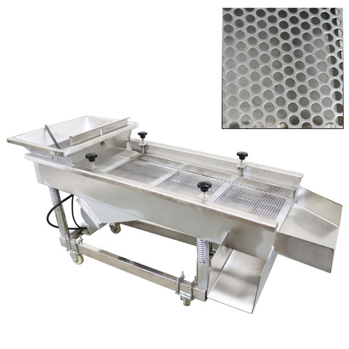 New 220V Stainless Steel Linear Vibrating Screen with 10mm Screen One Layer