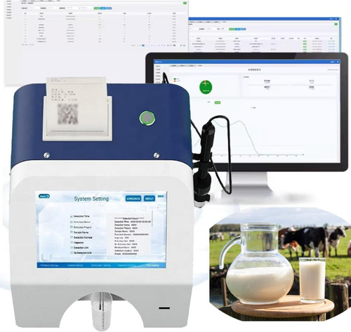 New Dairy Analyzer Goat UHT Milk Fat Protein Ultrasonic Milk Tester Touch