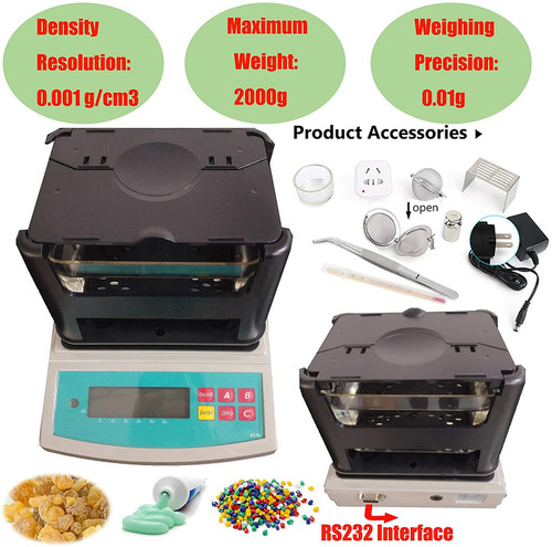 New Solid Density Meter Densitometer 0.01g3000g RS232C Interface for