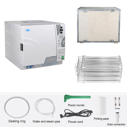 New Lab Autoclave Class B 18L Pre-vacuum & Drying System & Built-in Printer