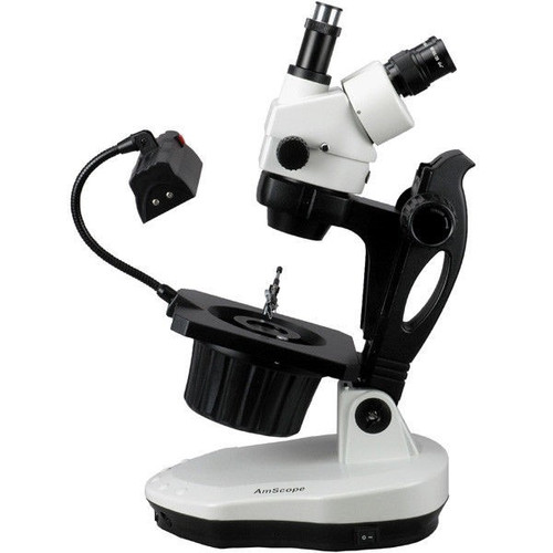 New AmScope 3.5X-45X Advanced Jewel Gem Stereo Zoom Microscope GM400TX