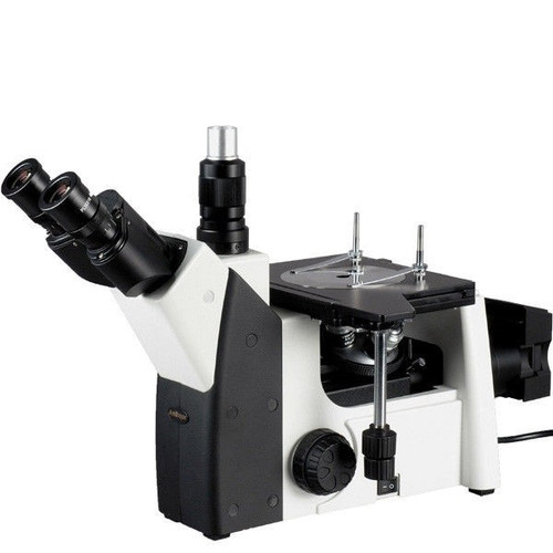 New AmScope 50X-800X Inverted Trinocular Metallurgical Microscope ME1200TA