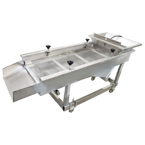 New Full Stainless Steel Linear Vibrating Screen w/10mm Round Hole Screen
