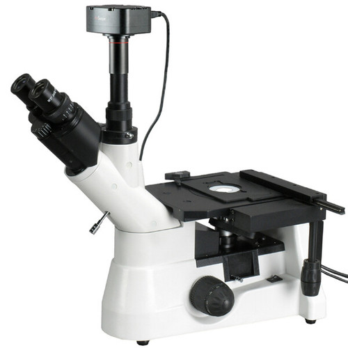 New AmScope 40-1000X Infinity Polarizing Inverted Metallurgic Microscope