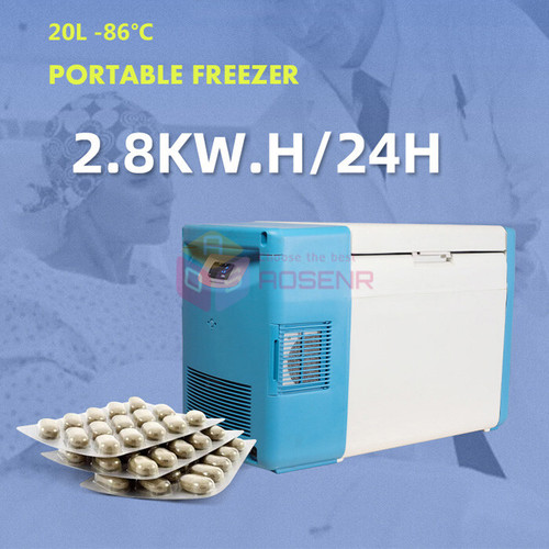 New 20L -86C Portable Ultra Low Temperature Deep Freezer Refrigerator Lab