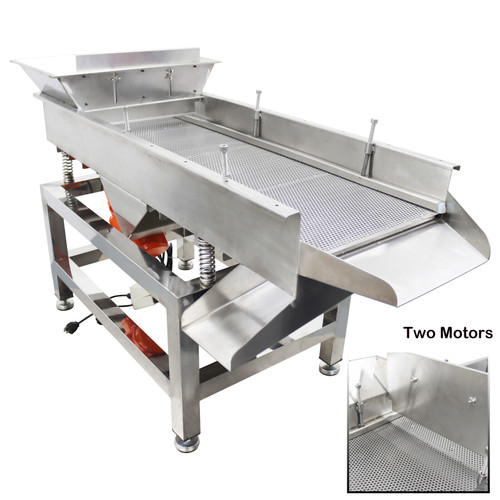 New Electric Linear Vibrating Screen with 5mm Screen Stainless Steel Sifter