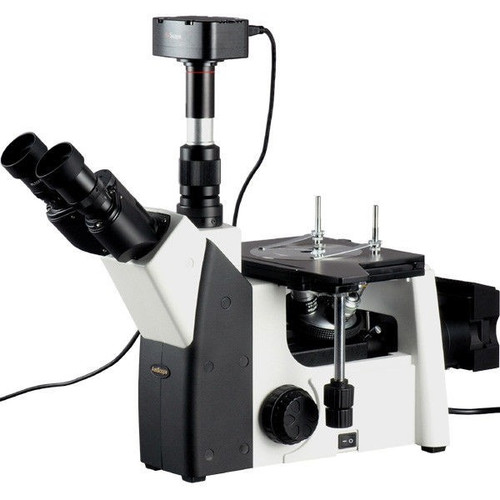 New AmScope 50X-1000X Inverted Metallurgical Microscope 5MP Camera ME1200TB-5MT