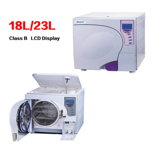 New 23L Dental Class B Vacuum Steam Autoclave Sterilizer LCD with Printer