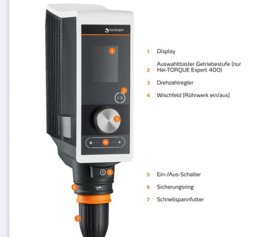 New Heidolph Hei-TORQUE Expert 100 Base Overhead Stirrer 501-61011-00-4