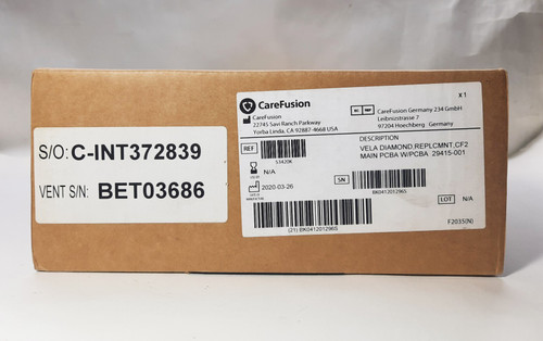 CAREFUSION 53420K VELA DIAMOND, REPLACEMENT, CF2 MAIN PCBA W/PCBA 29415-001 NEW