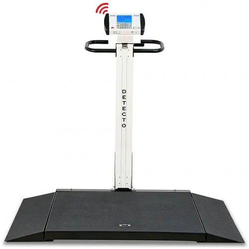 New Detecto 6550 Digital Foldable Wheelchair Scale Portable Built in Ramp
