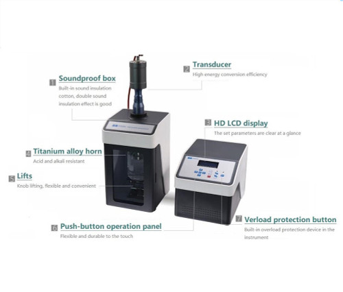 New Ultrasonic Emulsifier Homogenizer Processor Sonicator Cell Mixer 0.1 -