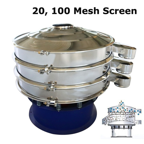 New 220V Vibrating Screen with 20&100 Mesh Screen dia.39 Vibrating Shaker