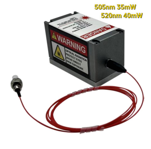 New 505nm 35mW 520nm 40mW Green Lasers Fiber Coupled Module Single Mode