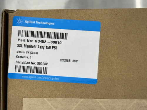 NEW Agilent 7890 SSL 150psi Inlet EPC Manifold G3452-60810 G3432-60809