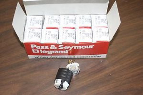 Box Of 10 - Pass & Seymour Turnlok Plug Psl 715-P - 15A 277 Vac 2P 3W Grdg