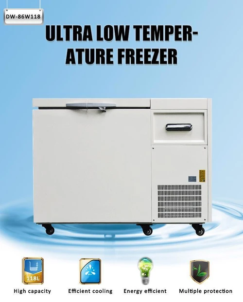 New 86 C 118L Horizontal Ultra Low Temperature Freezer Deep Refrigerator