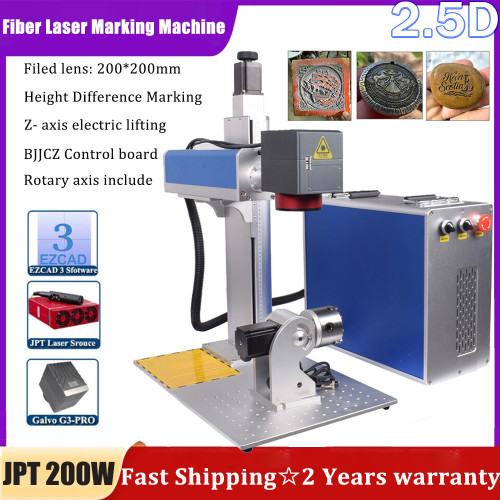 New 2.5D JPT Mopa 200W Fiber Laser Engraver Laser Marking Machine EZCAD3.0