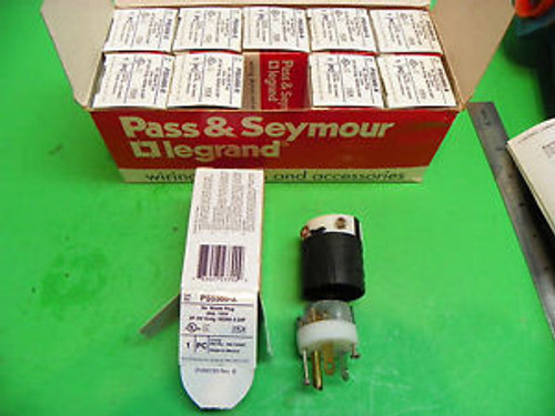 New Box Of 10 P&S Straight Plug Ps5466-X 20A  250Vac 2P 3W Grdg  G2/1069