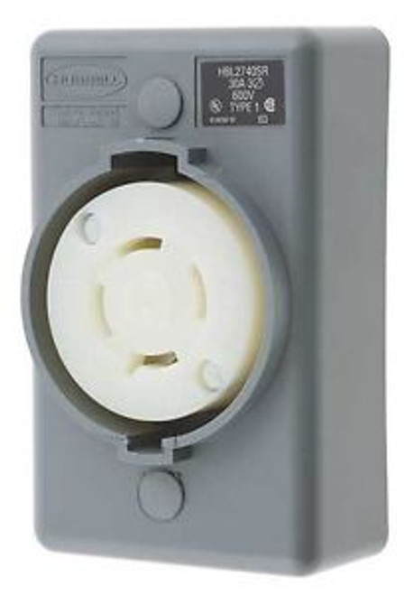 Hubbell Wiring Device-Kellems Hbl2740Sr Receptacle, Twist Lock, L17-30