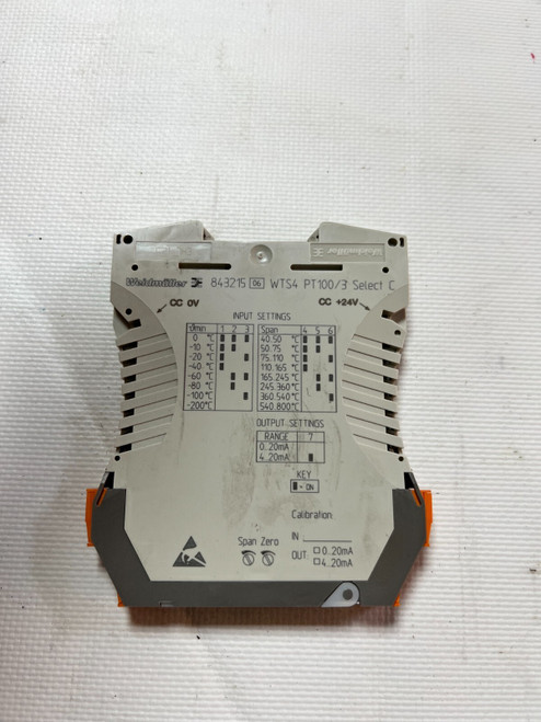 Weidmuller Isolator Wts4 Pt100/3 843215