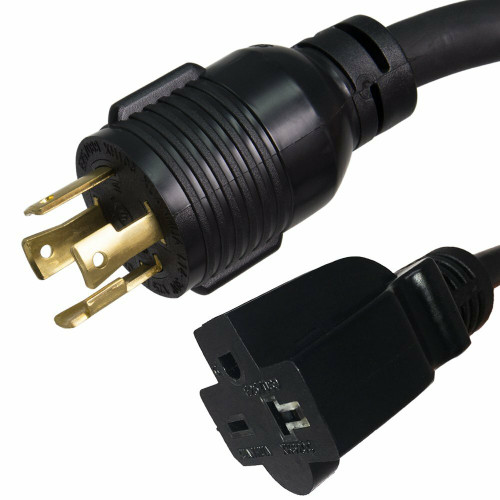 Nema L14-30p to 6-20r Power Cord Plug Adapter - 20a,250v, 12/3 Awg Sjt, Ibx-1462