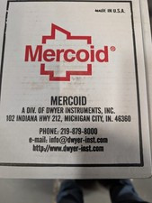 Mercoid Pressure Switch. Model Da-31-2-9 Dwyer Instruments.