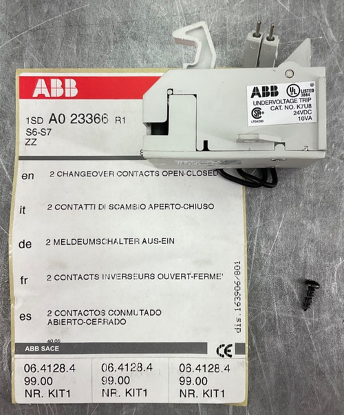 New Abb K7u8 Undervoltage Release 24vdc for S6/s7 Breakers