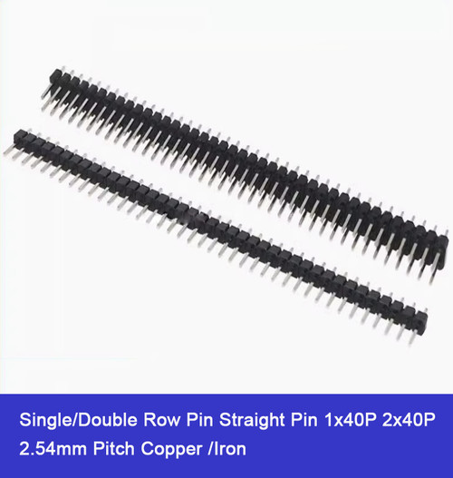 Single/double Row Pin Straight Pin 1x40p 2x40p 2.54mm Pitch Copper /iron