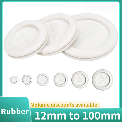 Round Rubber Plug Hole Grommet for Protecting Cable Wire Hole Plug 12mm - 100mm