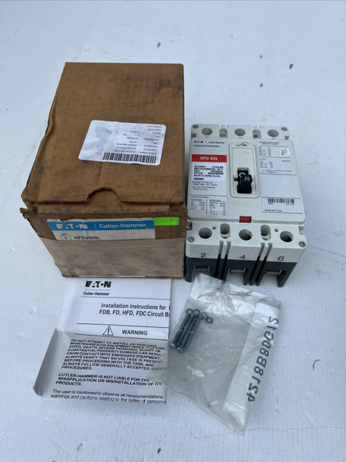 Eaton Cutler-hammer Hfd3020l Molded Case 20a Breaker