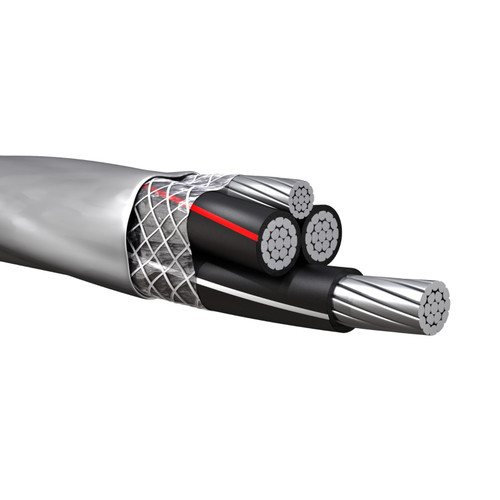150' 2-2-2-4 Aluminum Ser Service Entrance Cable Gray (100 Amp) 600v