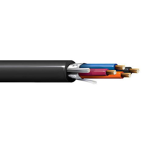 Belden 28326as 18/4 Overall Shielded Tray Cable Tc-er Pvc Jacket Black 600v