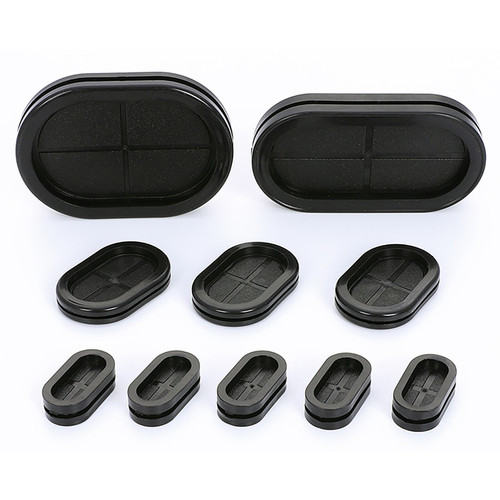 Oval Blanking Grommets Black Rubber Grommet Closed Blind Hole Plug Bung Bungs