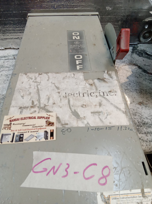 Used GE TH3363R , Disconnect , 100 Amp, 600 VAC , 3 Pole, Fusible ,3RGN3C8 - Product Image