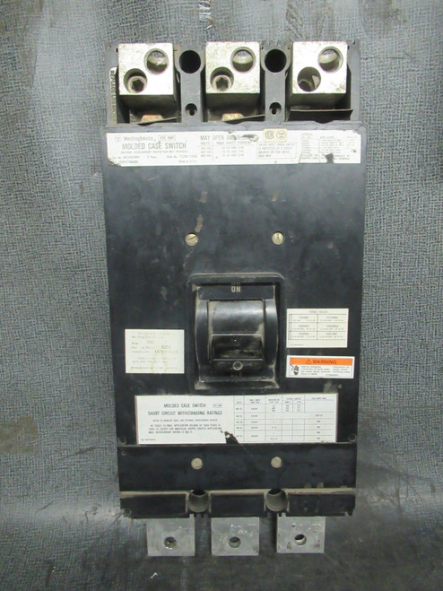 Used CUTLER-HAMMER MOLDED CASE SWITCH MC3800WK 800A 600VAC 3-POLE WARRANTY - Product Image