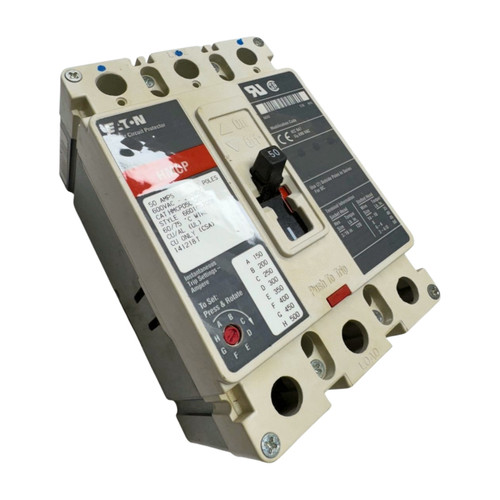 Used Eaton HMCP050K2C Motor Circuit Protector, 3-Pole, 50A, 600VAC - 250VDC HMCP050K2C, 50A, 600VAC - 250VDC - Product Image