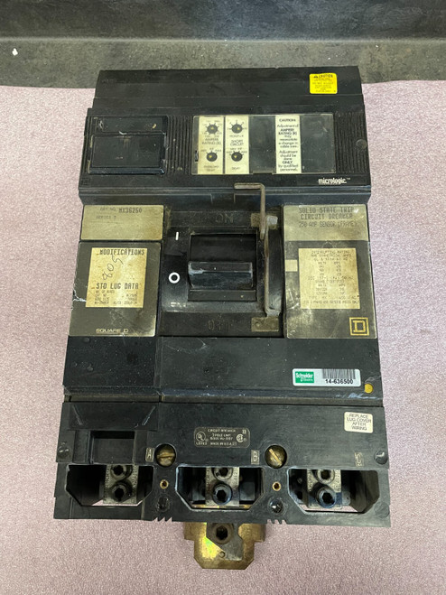 Used Square D MX36250 3 Pole Circuit Breaker 250 AMP - Product Image