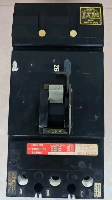 Used Square D KH36175 Circuit Breaker 175A 3P 600VAC - Product Image