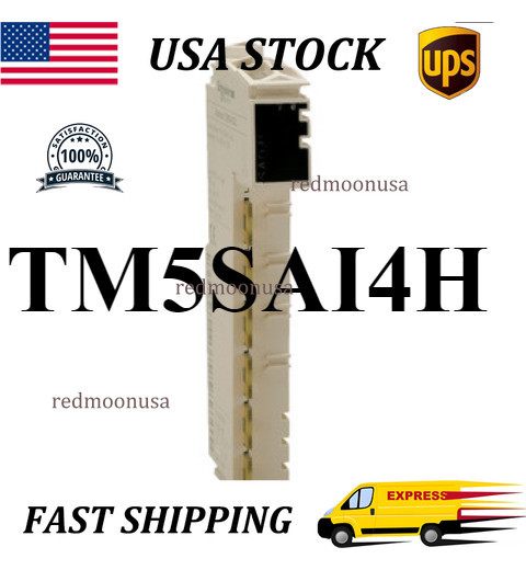 New TM5SAI4H Analog Input Module, Modicon TM5, 4I, -10V, 0 to 20mA, 16bits, New - Product Image