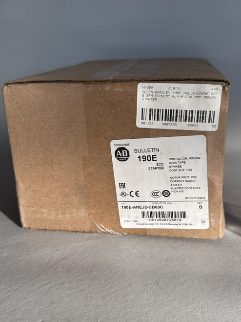 New Allen Bradley 190E-ANEJ2-CB63C ECO Starter Contactor - Product Image
