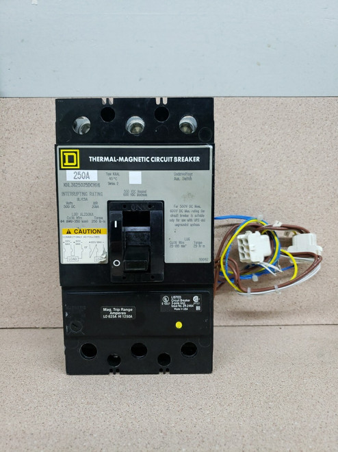 Used Square D, KHL3625025DC1616, 250A w Auxiliary Switch - Product Image