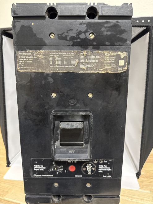 Westinghouse Mc3800F 800A 3P Circuit Breaker With 800A Trip