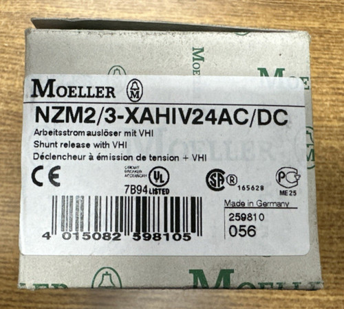 Moeller Nzm2/3-Xahiv 24V Ac/Dc Shunt Release With Vhi New In Box