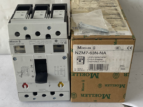 New Moeller Nzm7-63N-Na Circuit Breaker 600V 63Amp 3-Pole
