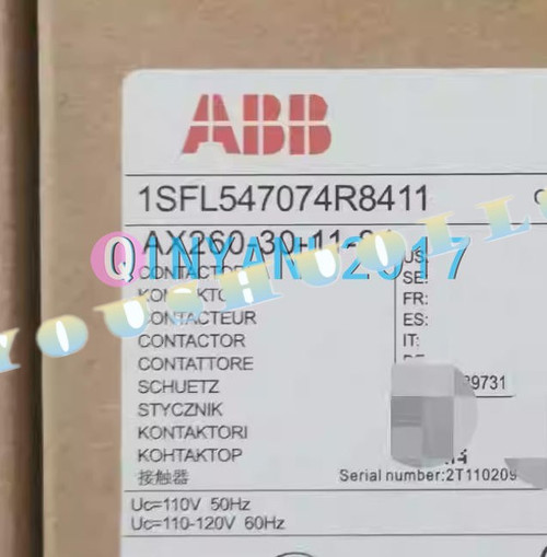 New 1PCS New ABB AX260-30-11 110V AC contactor AX260-30-11-84  - Product Image